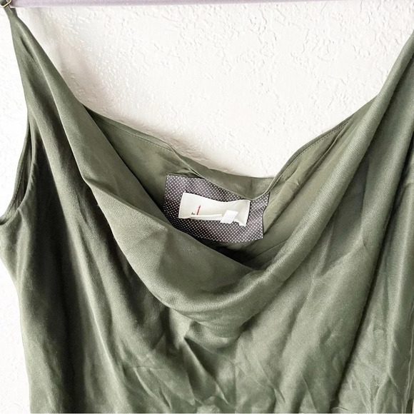 Anthropologie Dress Women's XL Elyse Green Bias Slip Midi HOCO Special Occasion - Picture 7 of 11